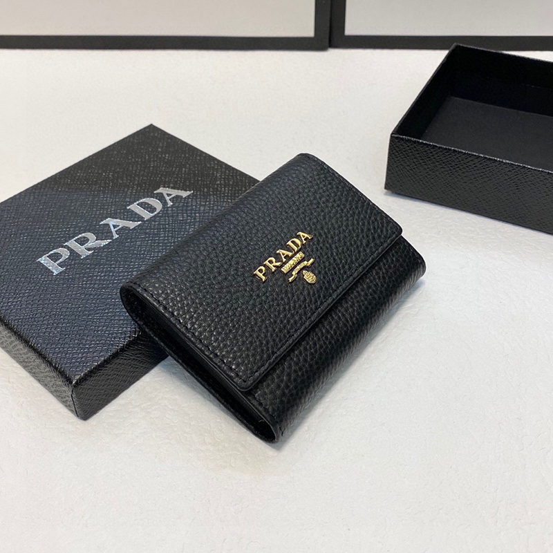 PRADA(プラダ) 折財布 ブラック レディース カードケース