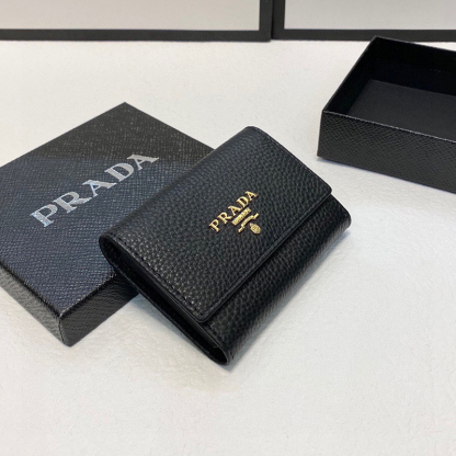 PRADA(プラダ) 折財布 ブラック レディース カードケース