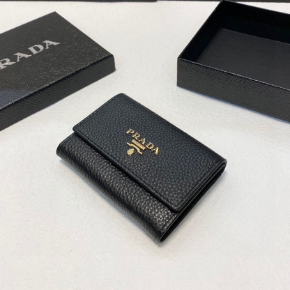 PRADA(プラダ) 折財布 ブラック レディース カードケース