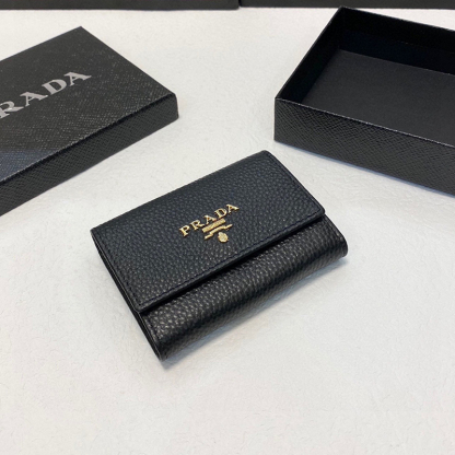 PRADA(プラダ) 折財布 ブラック レディース カードケース
