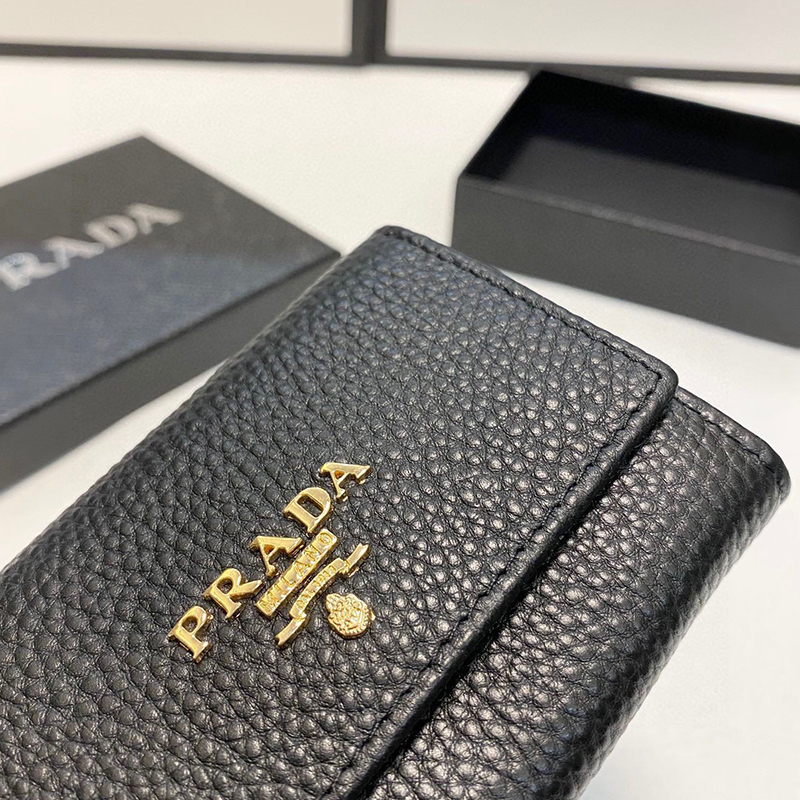 PRADA(プラダ) 折財布 ブラック レディース カードケース