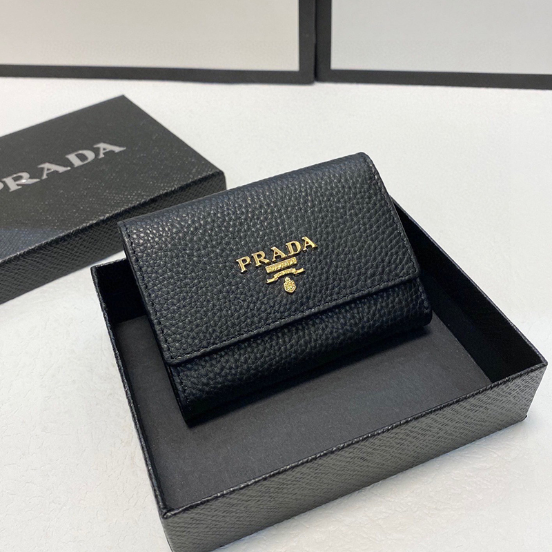 PRADA(プラダ) 折財布 ブラック レディース カードケース