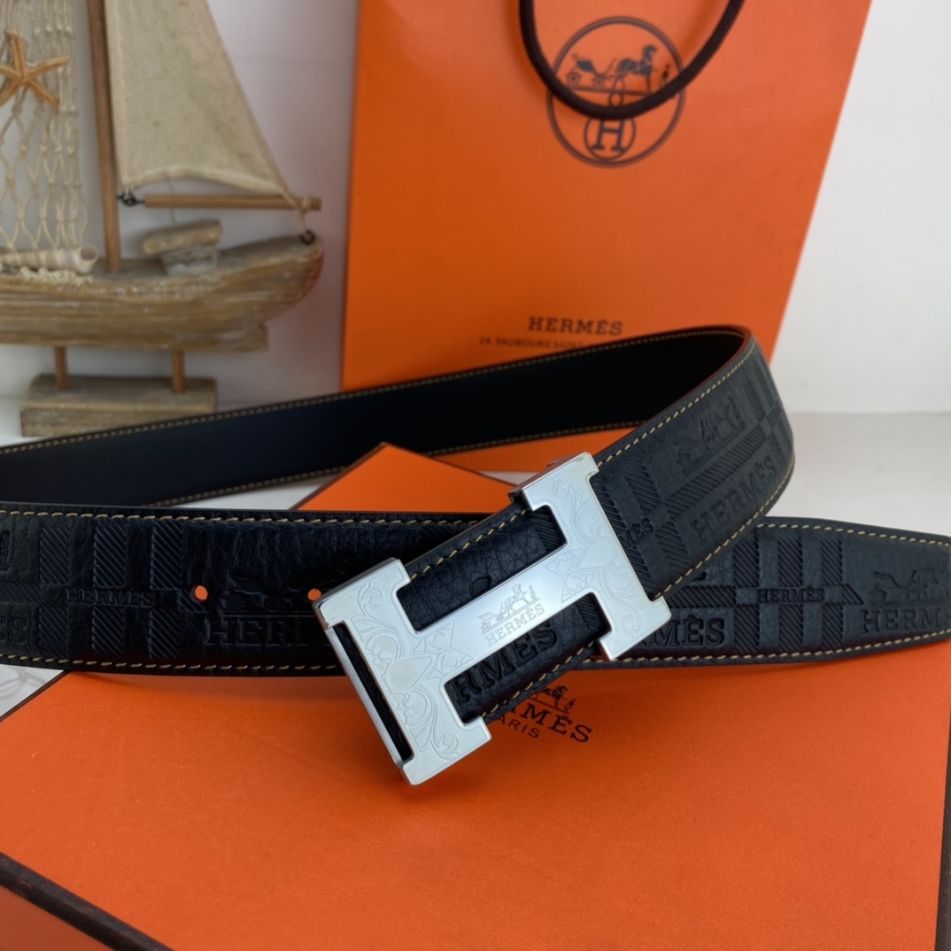 エルメス ベルト 牛革 38mm 穴あけ器を贈り 2色 メンズ