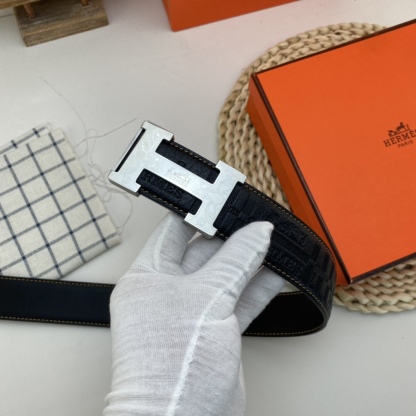 エルメス ベルト 牛革 38mm 穴あけ器を贈り 2色 メンズ