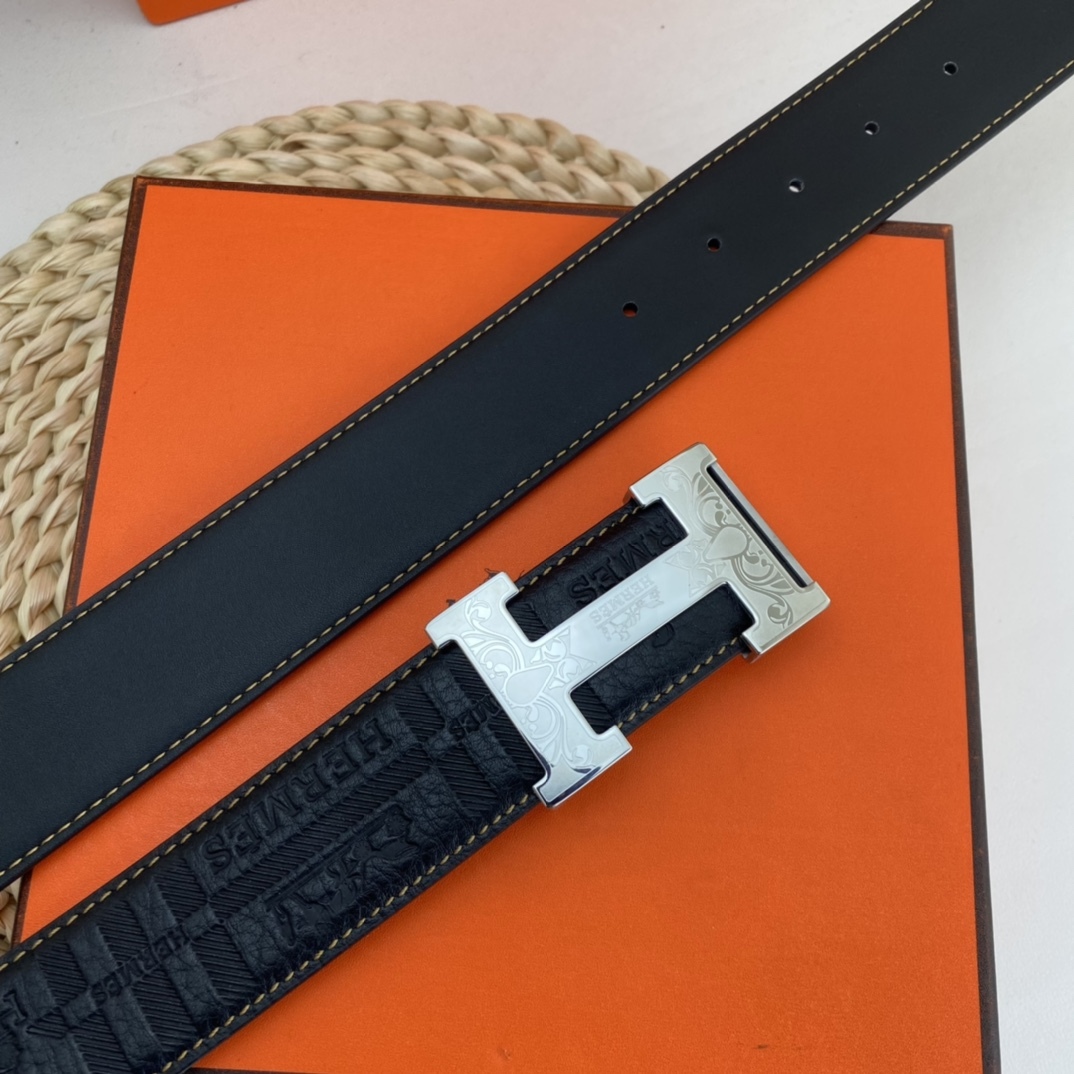 エルメス ベルト 牛革 38mm 穴あけ器を贈り 2色 メンズ