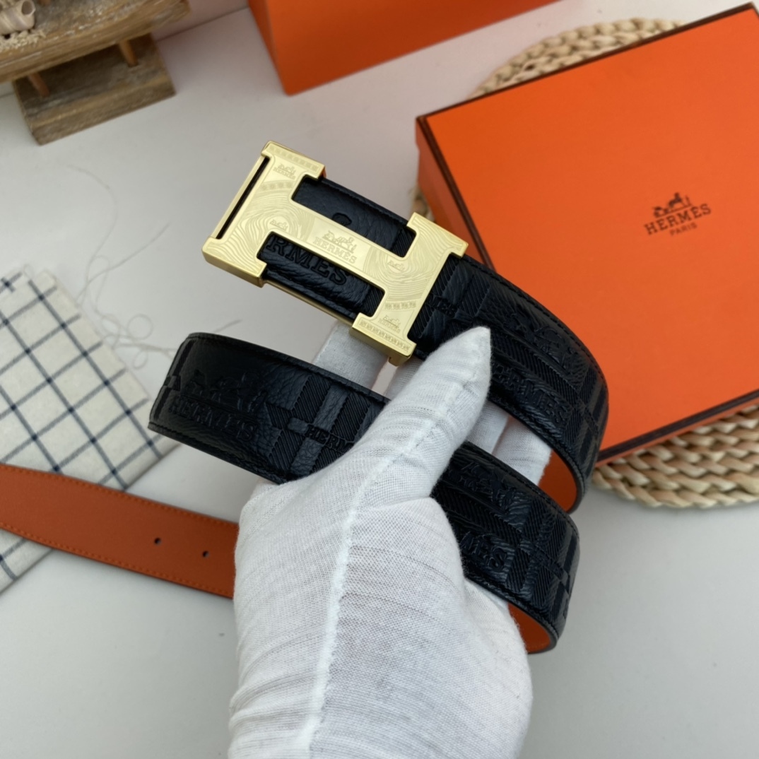 エルメス ベルト 牛革 38mm 穴あけ器を贈り 2色 メンズ