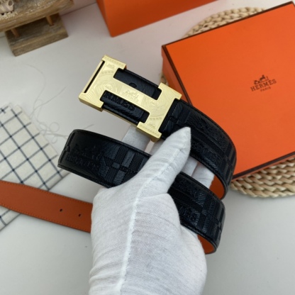 エルメス ベルト 牛革 38mm 穴あけ器を贈り 2色 メンズ