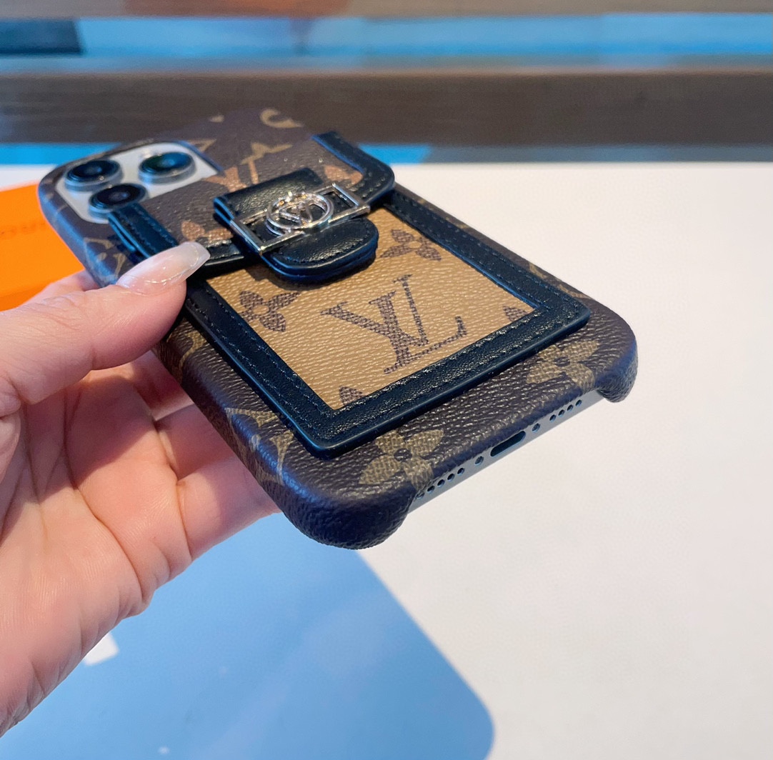 ルイヴィトン 携帯ケース カードスロット付き 2色 レディース＆メンズ