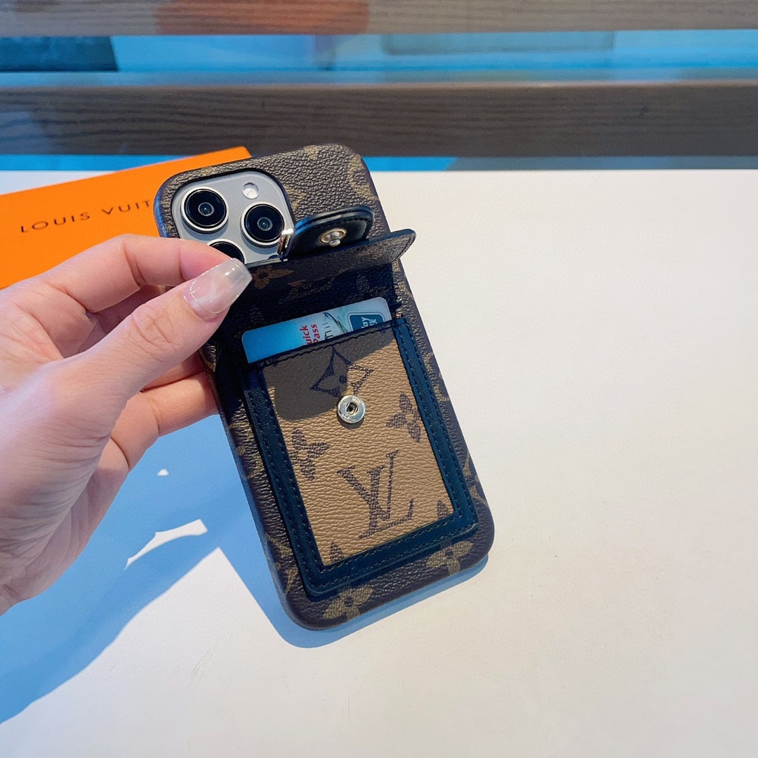 ルイヴィトン 携帯ケース カードスロット付き 2色 レディース＆メンズ