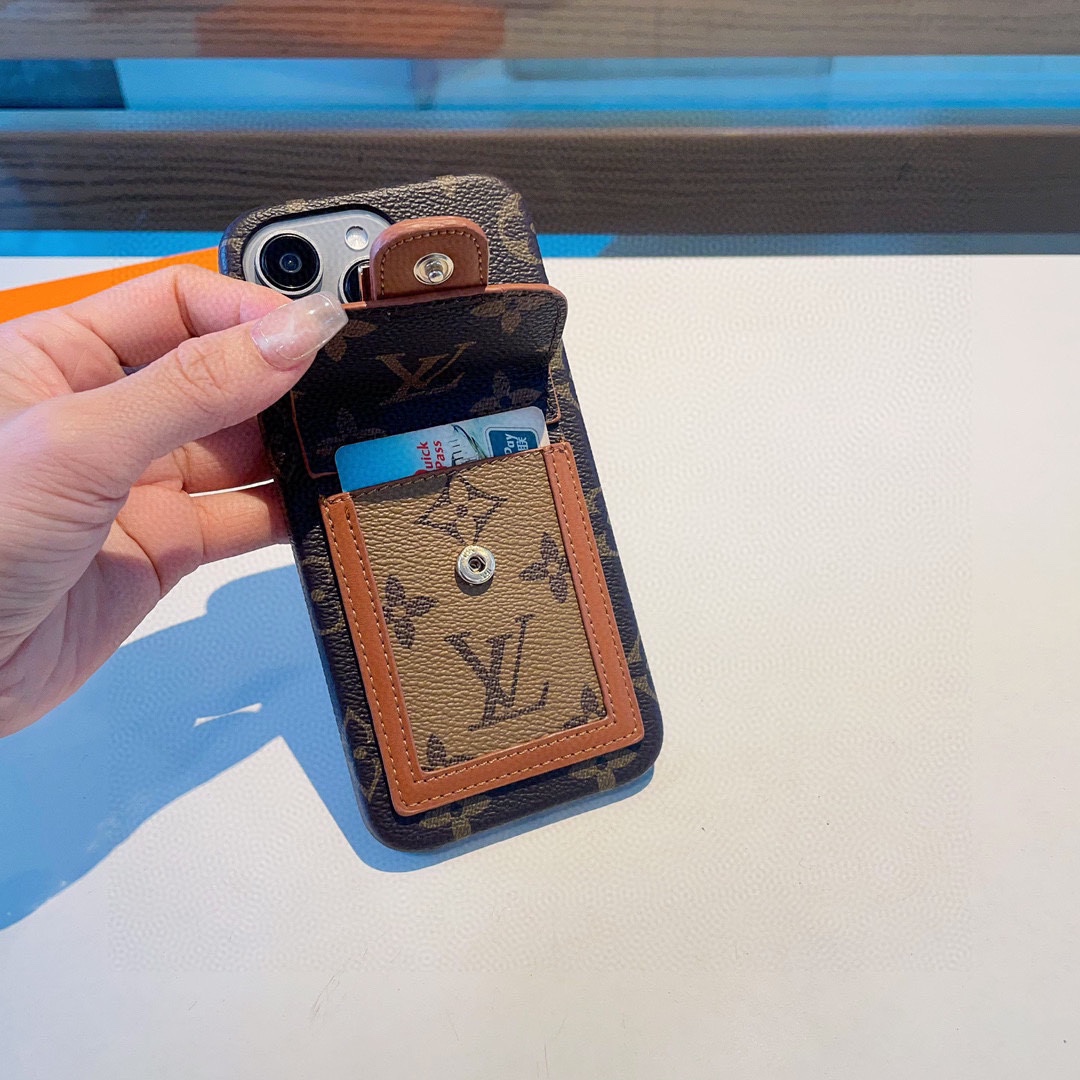 ルイヴィトン 携帯ケース カードスロット付き 2色 レディース＆メンズ