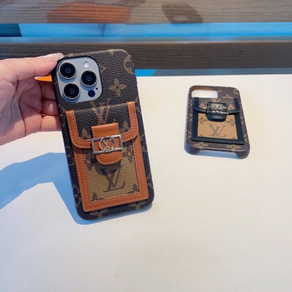 ルイヴィトン 携帯ケース カードスロット付き 2色 レディース＆メンズ