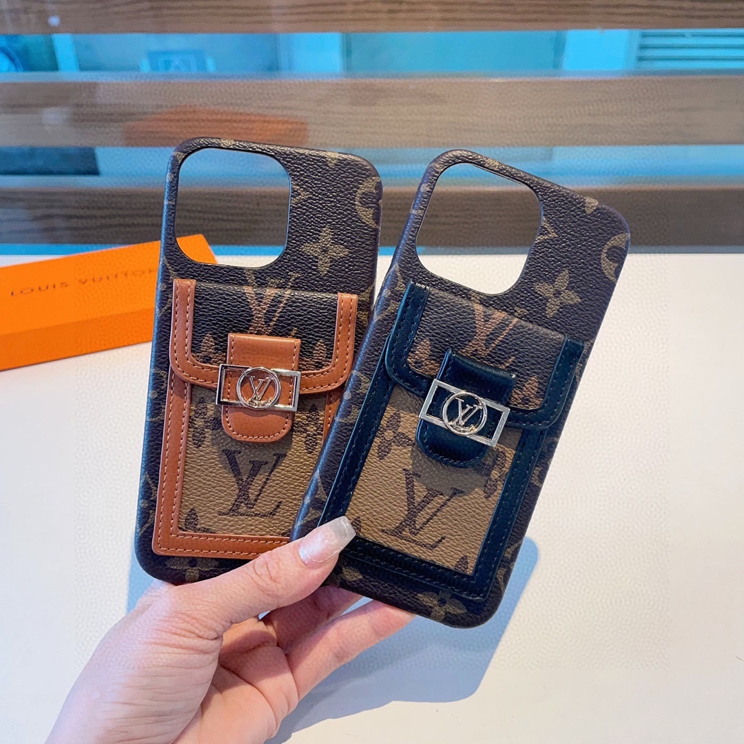 ルイヴィトン 携帯ケース カードスロット付き 2色 レディース＆メンズ