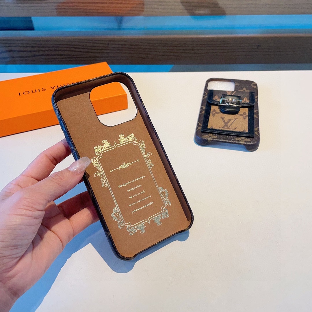 ルイヴィトン 携帯ケース カードスロット付き 2色 レディース＆メンズ