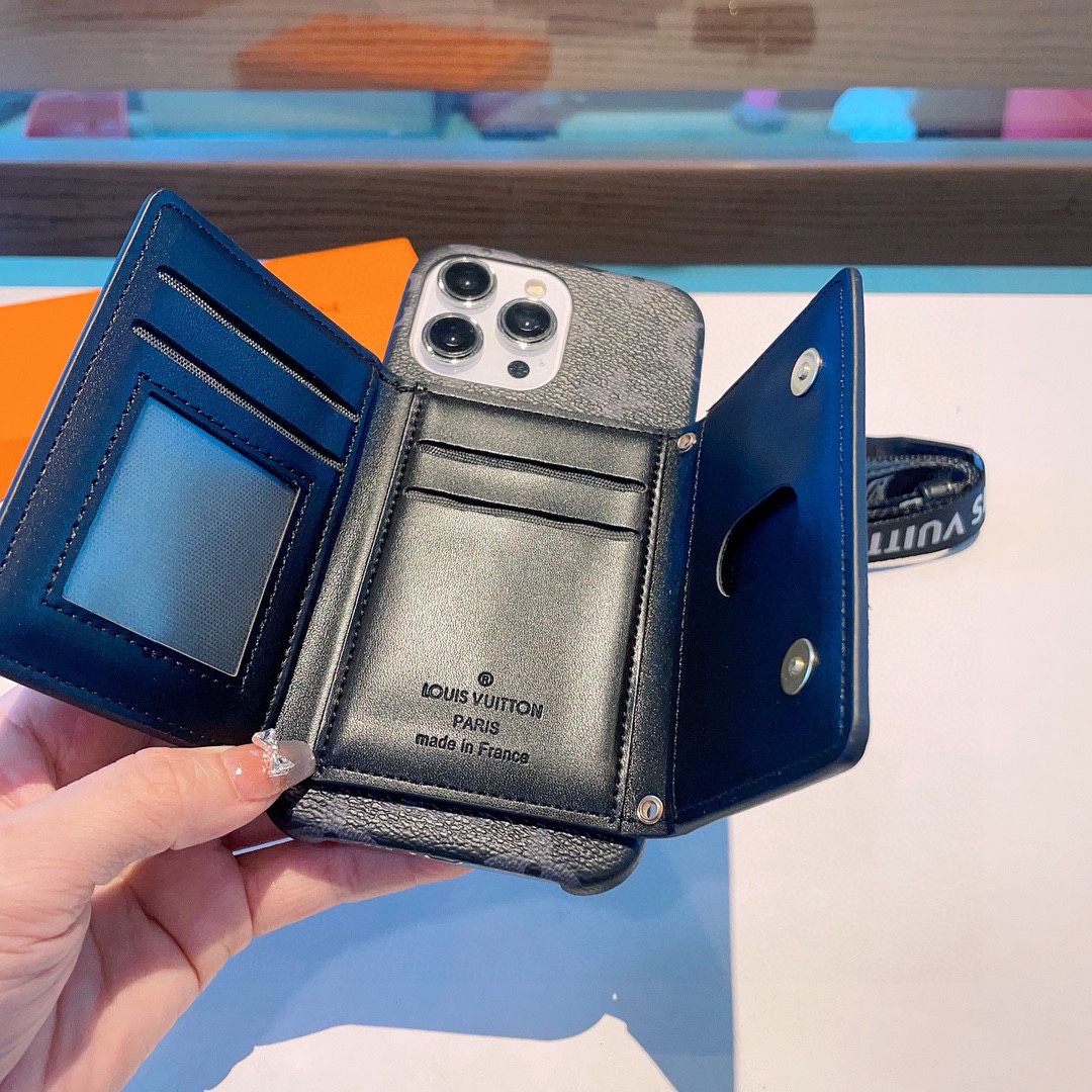 ルイヴィトン 携帯ケース カードスロット付き 2色 レディース＆メンズ