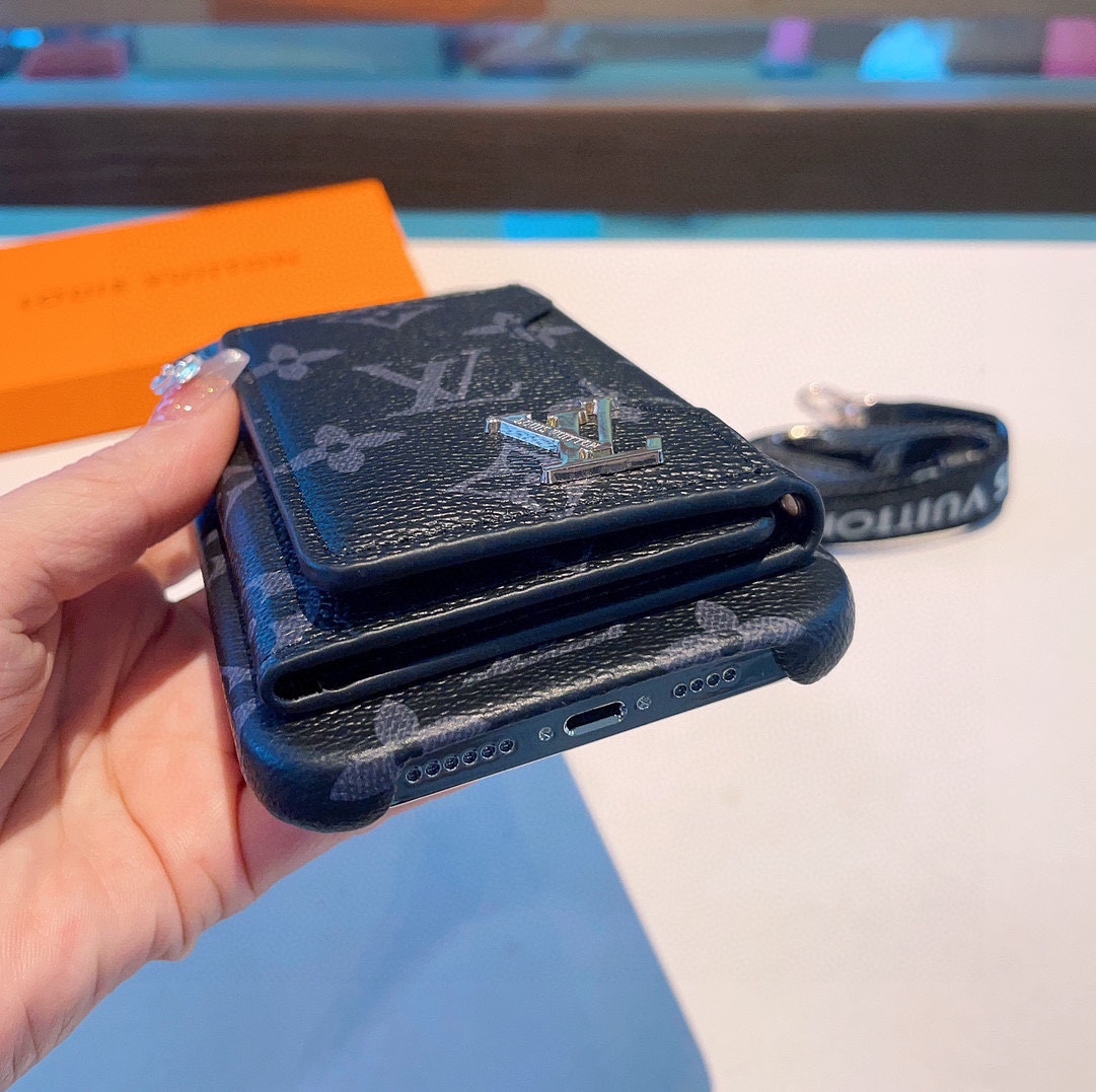 ルイヴィトン 携帯ケース カードスロット付き 2色 レディース＆メンズ