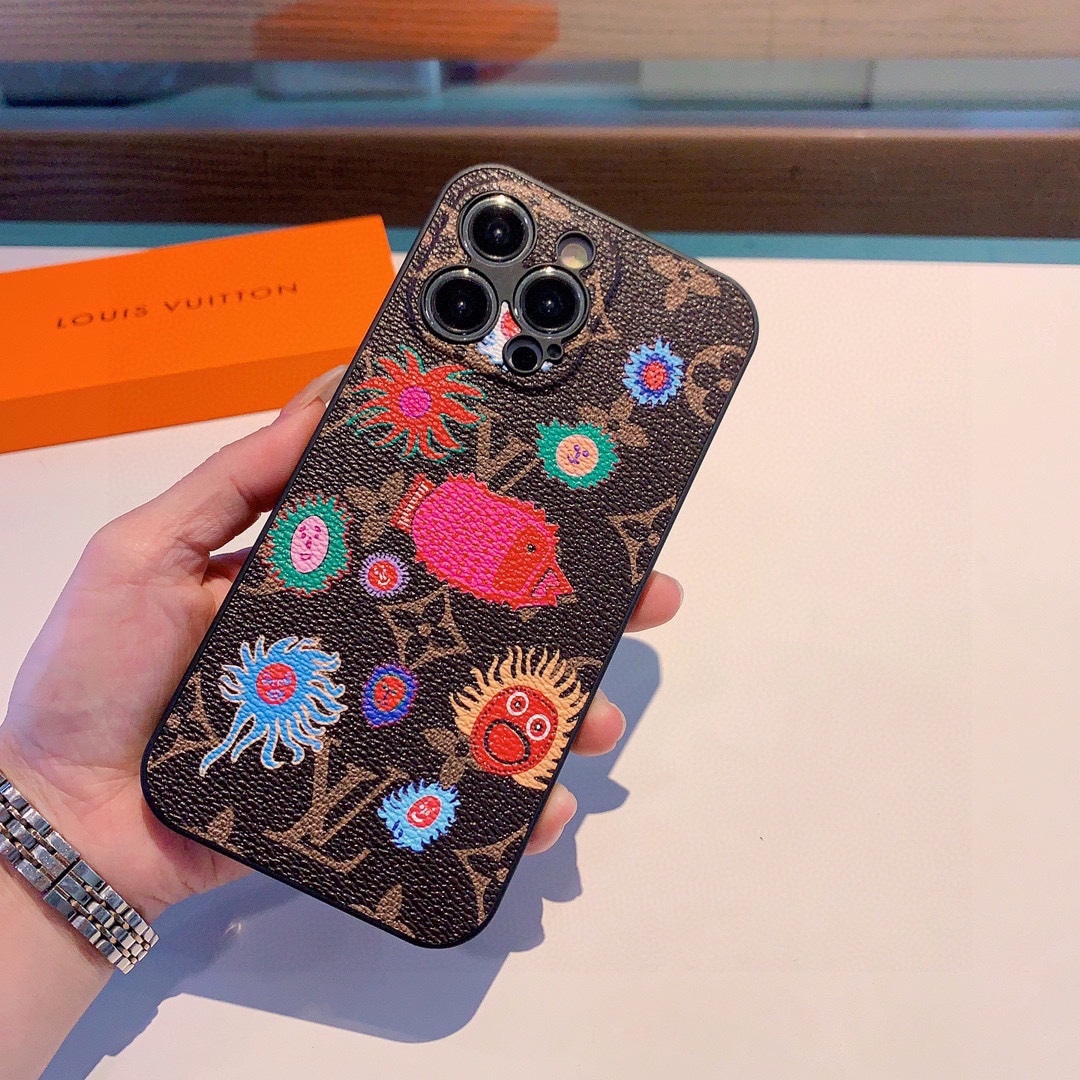 ルイヴィトン 携帯ケース プリント 2色 レディース