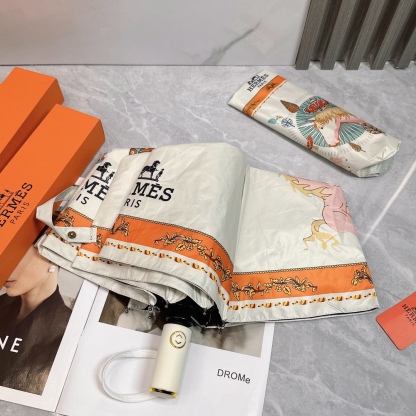 エルメス（HERMES）晴雨兼用 傘 日傘 自動折り たたみ傘 レディース メンズ