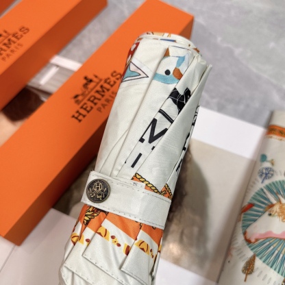 エルメス（HERMES）晴雨兼用 傘 日傘 自動折り たたみ傘 レディース メンズ