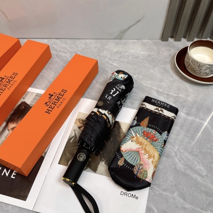 エルメス（HERMES）晴雨兼用 傘 日傘 自動折り たたみ傘 レディース メンズ