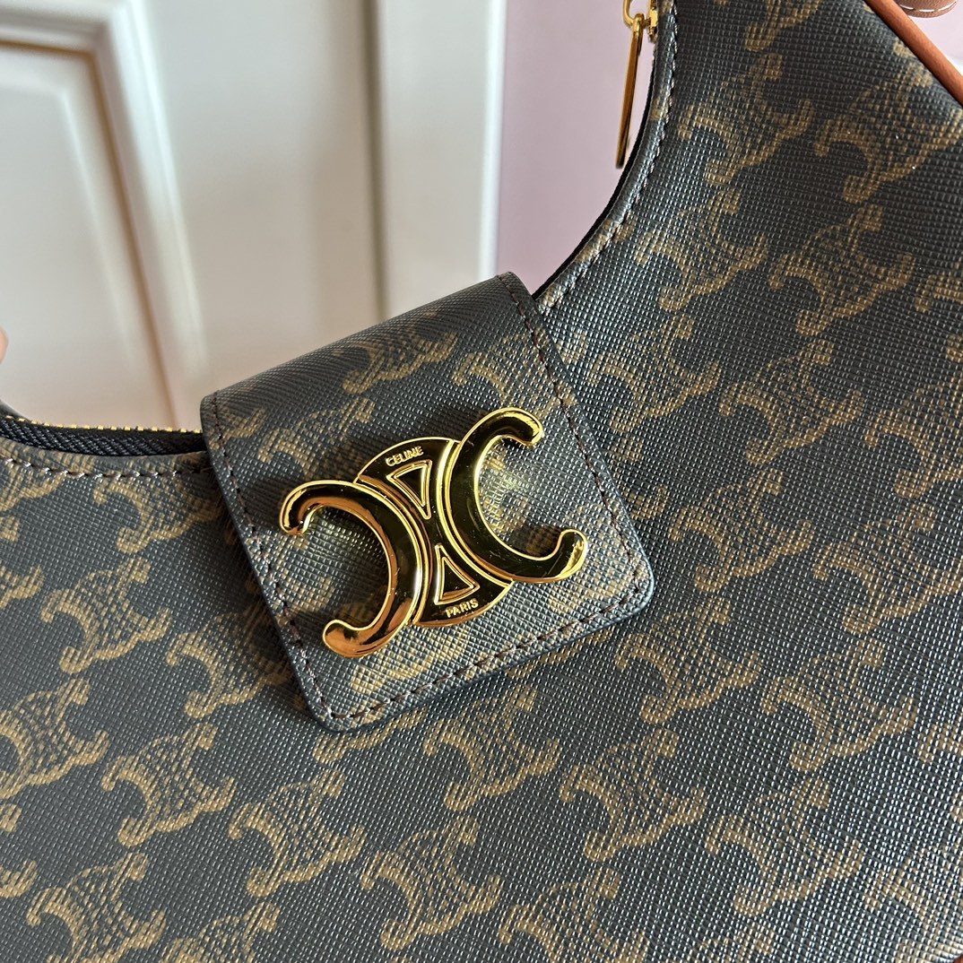 【CELINE】ミディアム AVA トリオンフ キャンバス ソフトバッグ ショルダーバッグ レディース