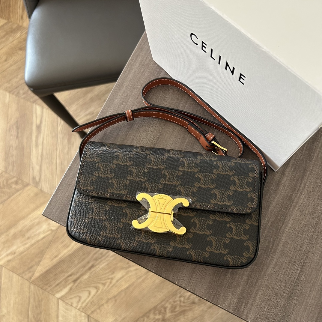 CELINE セリーヌ ショルダーバッグ クロード カーフスキン レディース