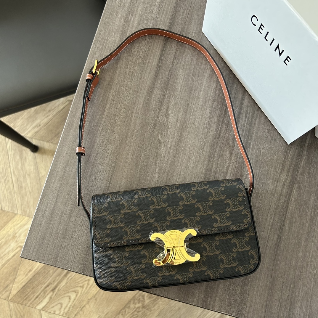 CELINE セリーヌ ショルダーバッグ クロード カーフスキン レディース