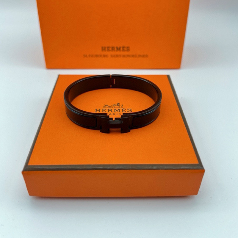 エルメス ブレスレット バングル クリックHH ブラック メンズ レディース