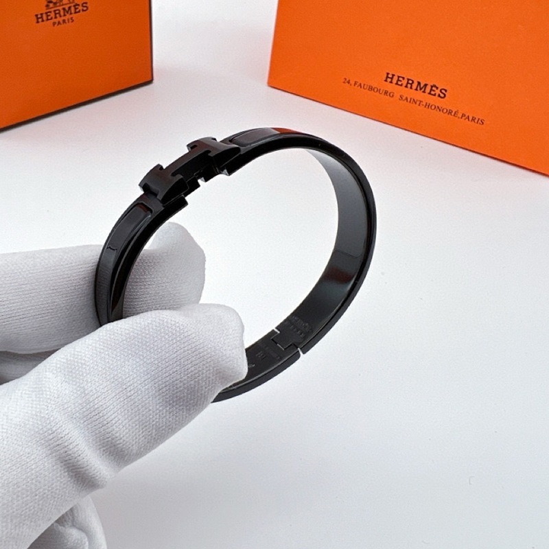 エルメス ブレスレット バングル クリックHH ブラック メンズ レディース