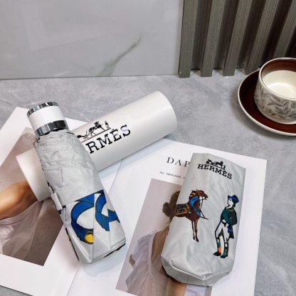 エルメス（HERMES）晴雨兼用 傘 日傘 自動折り たたみ傘 2色 レディース