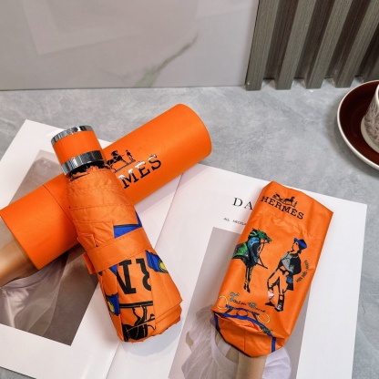 エルメス（HERMES）晴雨兼用 傘 日傘 自動折り たたみ傘 2色 レディース