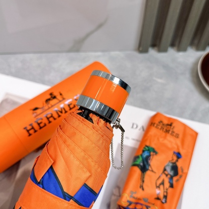 エルメス（HERMES）晴雨兼用 傘 日傘 自動折り たたみ傘 2色 レディース