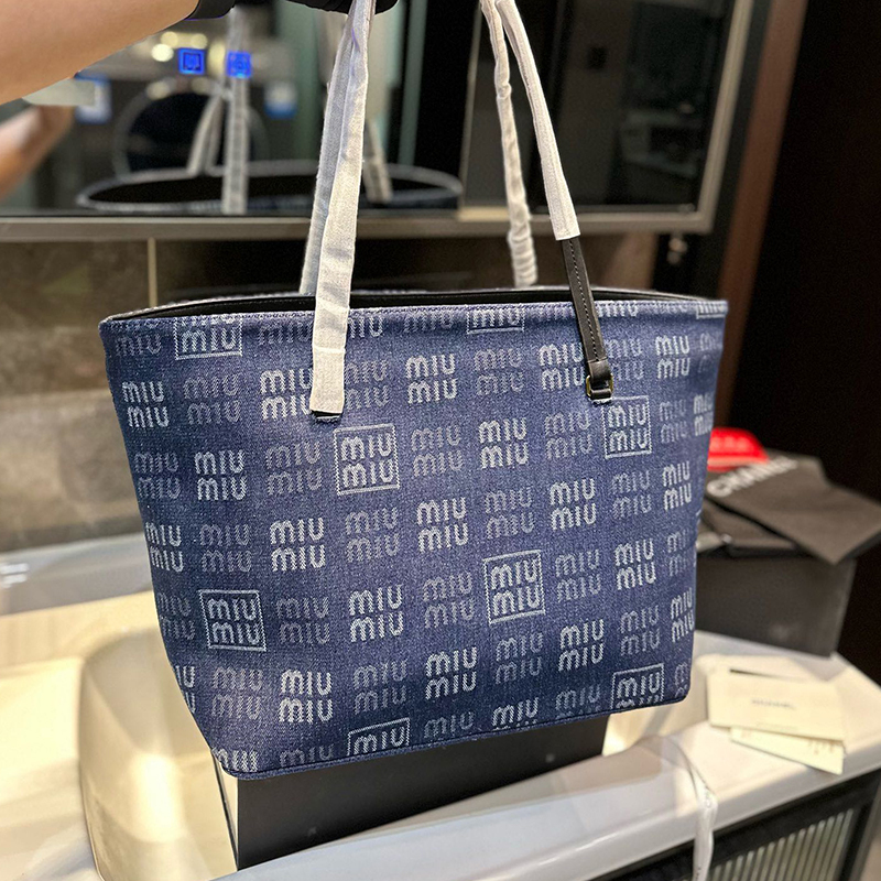 ミュウミュウ モノグラム ハンドバッグ トートバッグ レディース