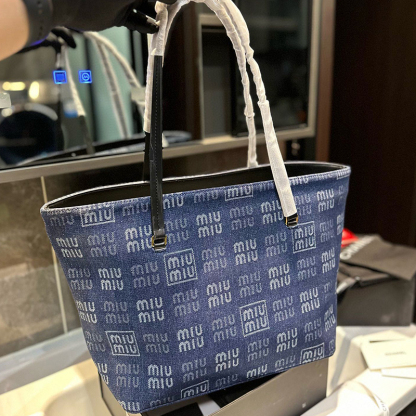 ミュウミュウ モノグラム ハンドバッグ トートバッグ レディース