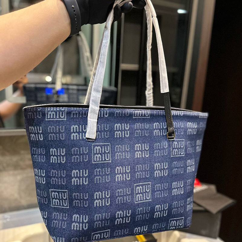 ミュウミュウ モノグラム ハンドバッグ トートバッグ レディース