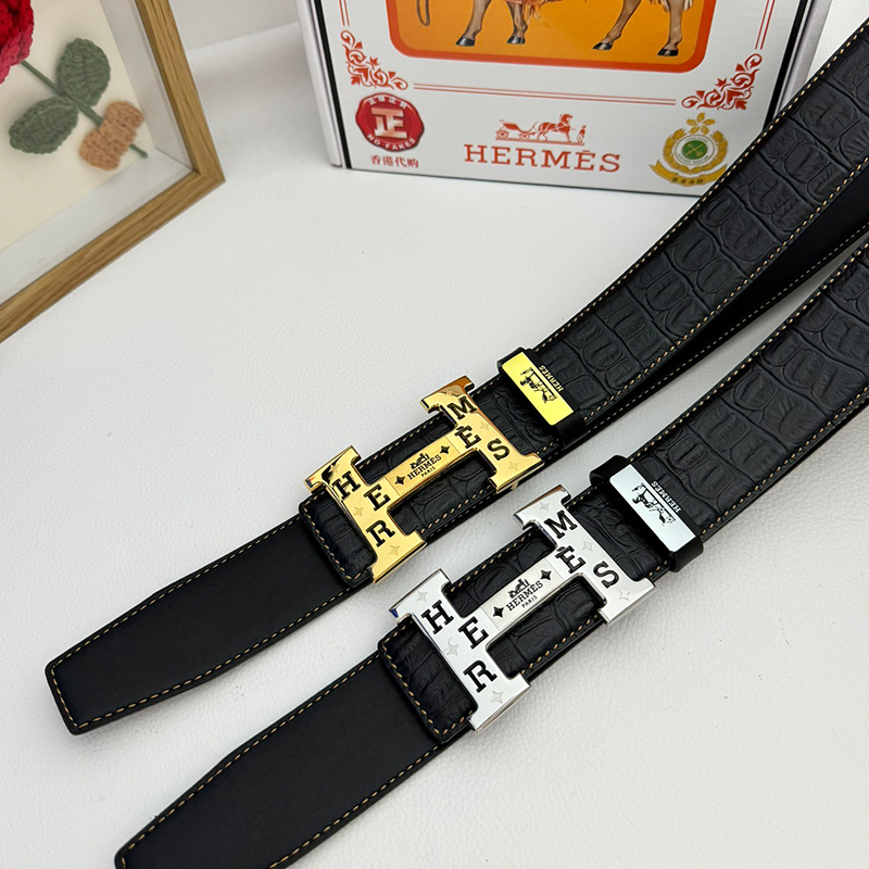 HERMES エルメス ベルト 牛革 38mm 穴あけ器を贈り 2色 牛革メンズ