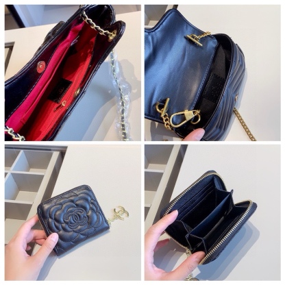 シャネル トートバッグ＋財布 グッチ ショルダーバッグ お得セット 3点 ブラック レディース