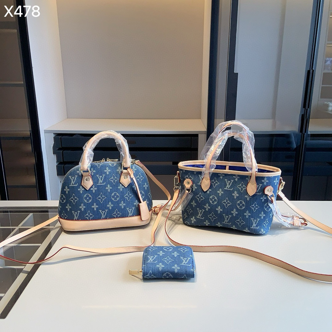 ルイヴィトン ハンドバッグ＋トートバッグ＋財布 お得セット 3点 レディース