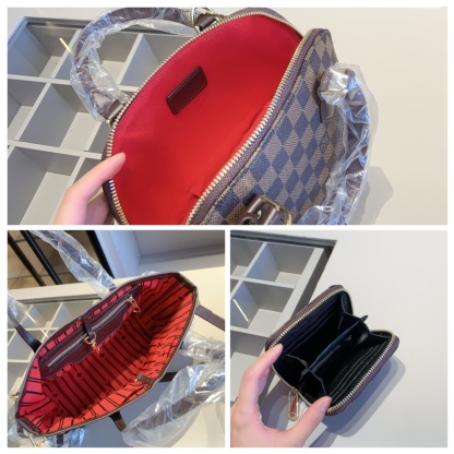 ルイヴィトン ハンドバッグ＋トートバッグ＋財布 お得セット 3点 ブラウン レディース