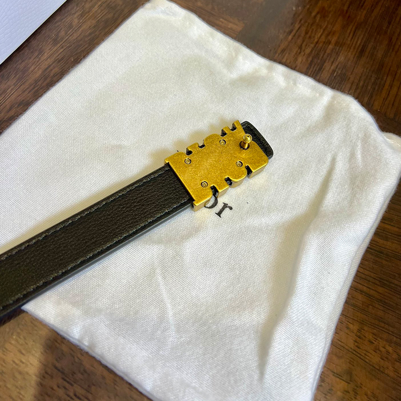 ディオール DIOR 幅2.5cm 牛革 ベルト メンズ