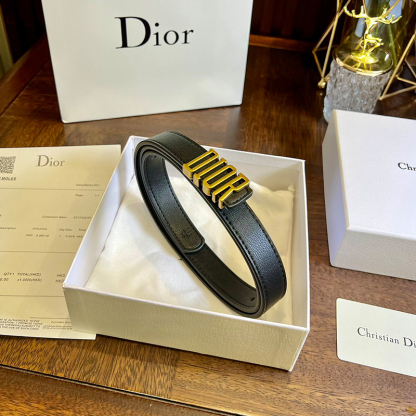 ディオール DIOR 幅2.5cm 牛革 ベルト メンズ