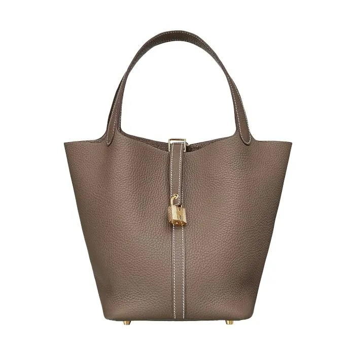 HERMES ピコタンロック22 MM エトゥープハンドバッグ レディース