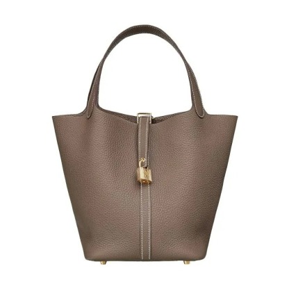 HERMES ピコタンロック22 MM エトゥープハンドバッグ レディース