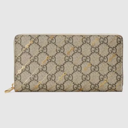 グッチ ホースビットプリント ジップウォレット 長財布 メンズ