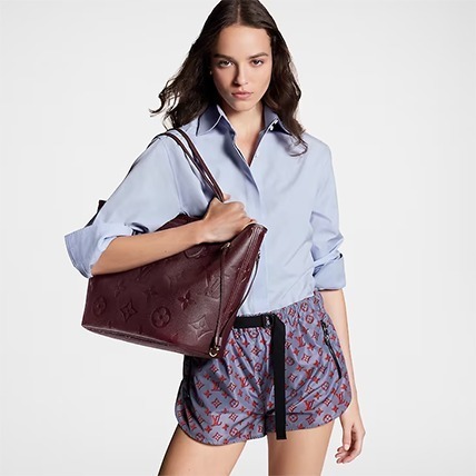 ルイヴィトン ネバーフルMMワインレッド トートバッグ レディース