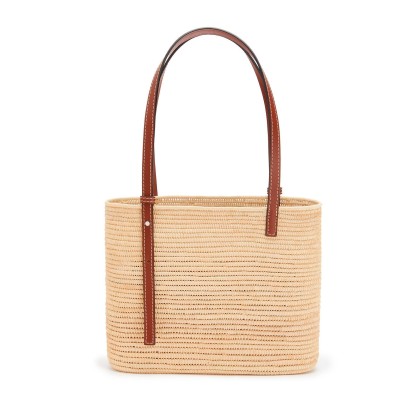 【LOEWE】ロエベ スクエア バスケットバッグ スモール /ラフィア&カーフ