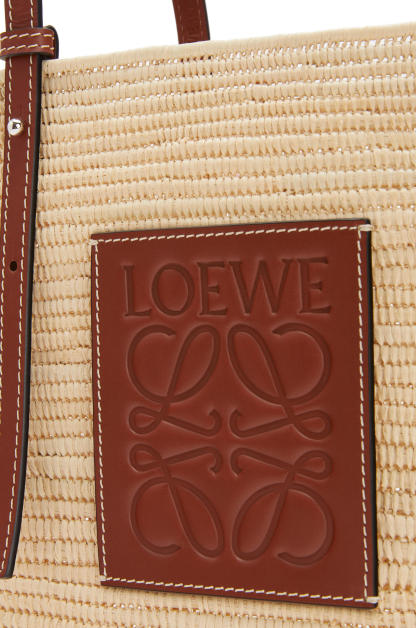 【LOEWE】ロエベ スクエア バスケットバッグ スモール /ラフィア&カーフ