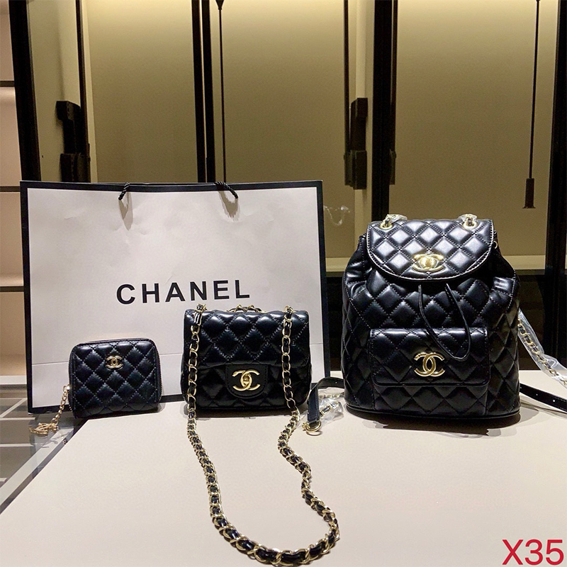 シャネル CHANEL リュックパック+ショルダーバッグ+財布 お得セット 3点 レディース