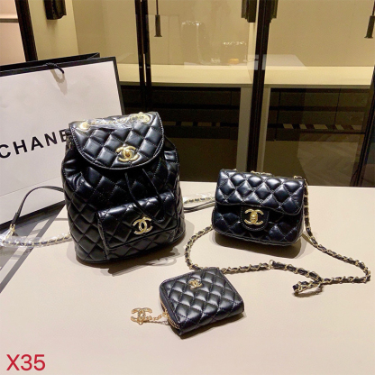 シャネル CHANEL リュックパック+ショルダーバッグ+財布 お得セット 3点 レディース