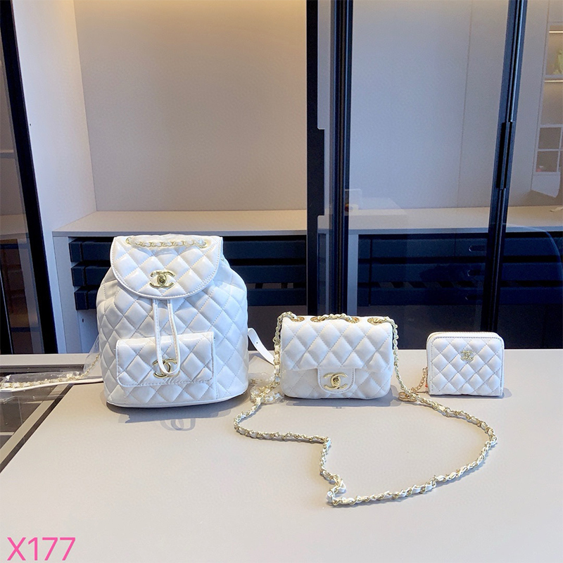 シャネル CHANEL リュックパック+ショルダーバッグ+財布 お得セット 3点 レディース