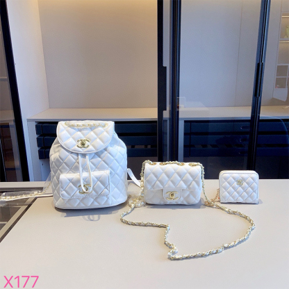 シャネル CHANEL リュックパック+ショルダーバッグ+財布 お得セット 3点 レディース